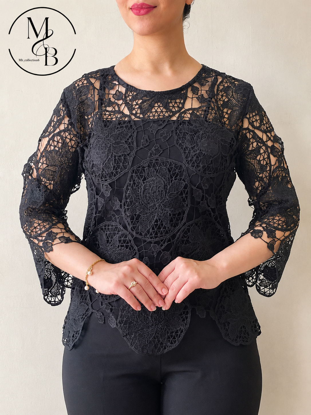 شومیز زنانه تمام گیپور مجلسی